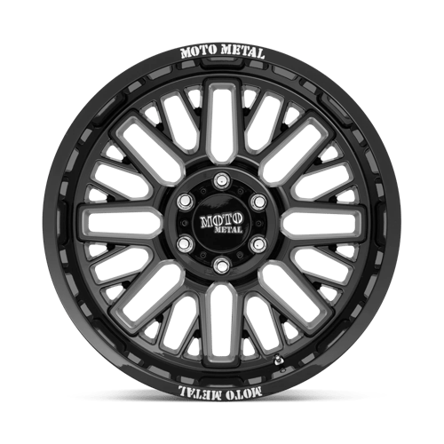 Moto Metal MO802 WARLOCK Gloss Black Milled 22x10 -18 6x139.7mm 106.1mm - Wheelwiz