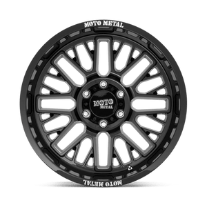 Moto Metal MO802 Gloss Black Milled 20x9 +18 6x139.7mm 106.1mm - WheelWiz