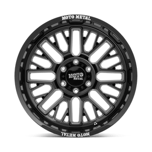Moto Metal MO802 WARLOCK Gloss Black Milled 20x10 -18 6x139.7mm 106.1mm - Wheelwiz
