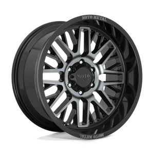 Moto Metal MO802 WARLOCK Gloss Black Mach W/ Gray Tint 20x9 +18 8x180mm 124.2mm - Wheelwiz