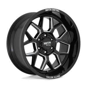Moto Metal MO803 BANSHEE Gloss Black Milled 20x10 -18 8x165.1mm 125.1mm - Wheelwiz