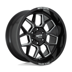 Moto Metal MO803 BANSHEE Gloss Black Milled 20x10 -18 8x165.1mm 125.1mm - Wheelwiz
