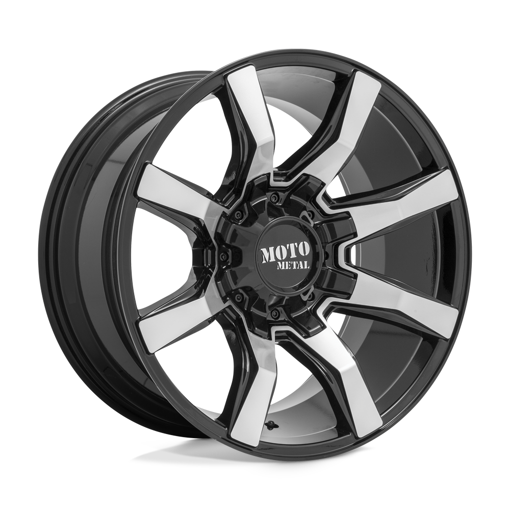Moto Metal MO804 SPIDER Gloss Black Machined 20x9 +18 8x180mm 124.2mm - WheelWiz