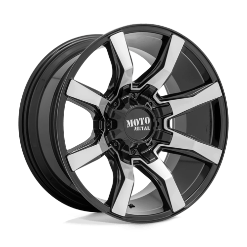 Moto Metal MO804 SPIDER Gloss Black Machined 20x9 +18 6x120|6x139.7mm 78.1mm - WheelWiz