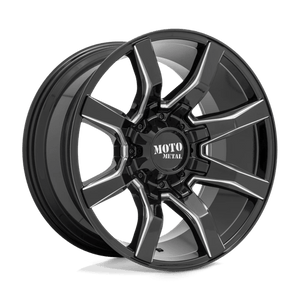 Moto Metal MO804 SPIDER Gloss Black Milled 20x9 +18 8x180mm 124.2mm - WheelWiz