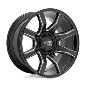 Moto Metal MO804 SPIDER Gloss Black Milled 20x9 +18 5x127|5x139.7mm 78.1mm - WheelWiz