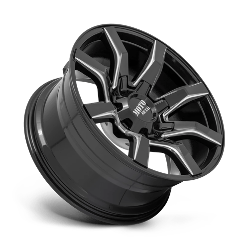 Moto Metal MO804 SPIDER Gloss Black Milled 20x10 -18 8x165.1mm 125.1mm - Wheelwiz