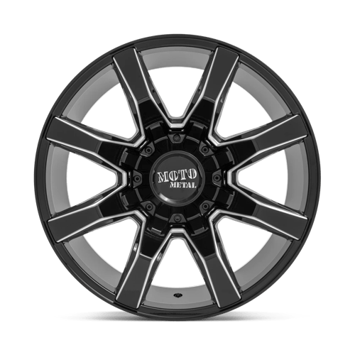 Moto Metal MO804 SPIDER Gloss Black Milled 20x10 +12 6x135|6x139.7mm 106.1mm - Wheelwiz