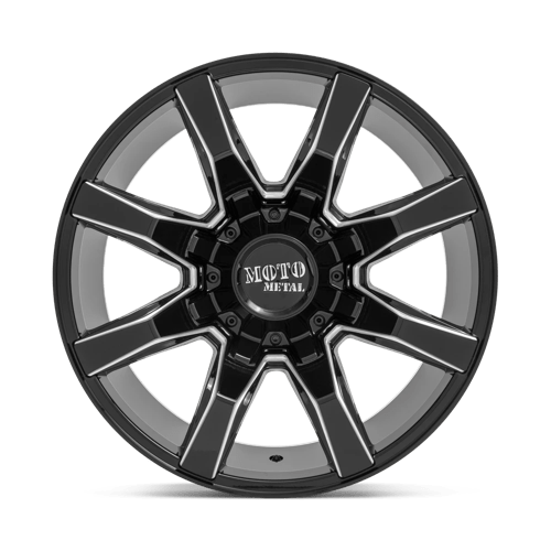 Moto Metal MO804 SPIDER Gloss Black Milled 20x9 +18 8x180mm 124.2mm - WheelWiz