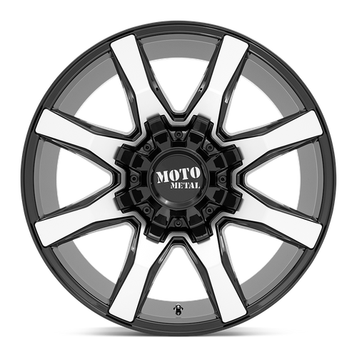 Moto Metal MO804 SPIDER Gloss Black Machined 20x10 +12 8x180mm 124.2mm