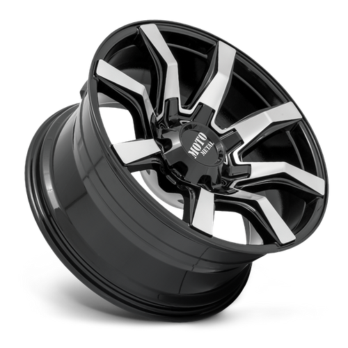 Moto Metal MO804 SPIDER Gloss Black Machined 22x12 -44 8x170mm 125.1mm - Wheelwiz