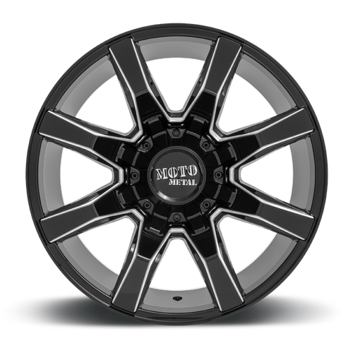 Moto Metal MO804 SPIDER Gloss Black Milled 20x9 0 8x165.1mm 125.1mm - Wheelwiz