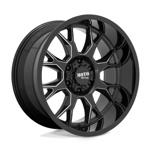 Moto Metal MO806 Gloss Black Milled 20x10 -18 5x127mm 71.5mm - Wheelwiz