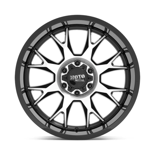 Moto Metal MO806 Gloss Black Machined 22x12 -44 8x170mm 125.1mm - WheelWiz
