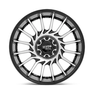 Moto Metal MO807 Gloss Black Machined 22x12 -44 6x135mm 87.1mm - Wheelwiz