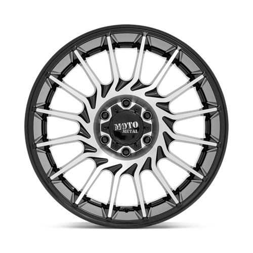 Moto Metal MO807 Gloss Black Machined 22x10 -18 6x139.7mm 106.1mm - Wheelwiz