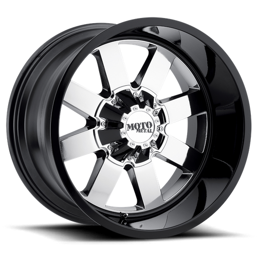 Moto Metal MO962 Pvd Center Gloss Black Lip 17x10 -24 8x165.1mm 125.1mm - WheelWiz