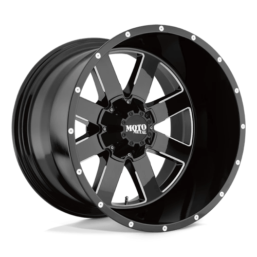 Moto Metal MO962 Gloss Black Milled 20x9 0 5x139.7|5x150mm 110.1mm - WheelWiz