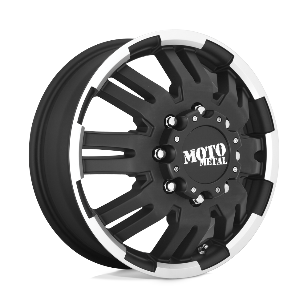 Moto Metal MO963 Matte Black Machined - Front 16x6 +111 8x165.1mm 125.1mm - WheelWiz