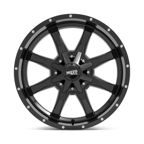 Moto Metal MO970 Gloss Black With Milled Lip 17x9 +12 8x170mm 125.1mm - WheelWiz