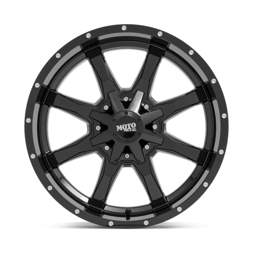 Moto Metal MO970 Gloss Black W/ Spot Milled Lip 20x10 -24 8x165.1mm 125.1mm - Wheelwiz
