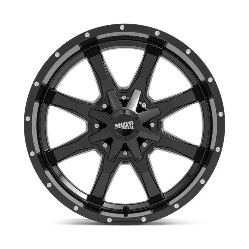 Moto Metal MO970 Gloss Black W/ Spot Milled Lip 20x9 +18 6x135|6x139.7mm 106.1mm - Wheelwiz