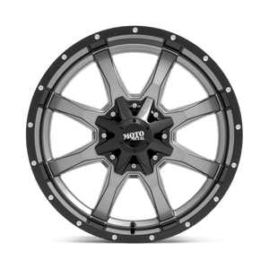 Moto Metal MO970 Gloss Gray Center W/ G-blk Lip 20x9 0 5x127|5x139.7mm 78.1mm - Wheelwiz