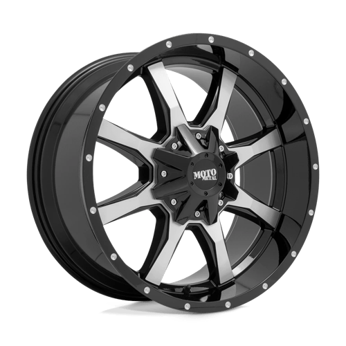 Moto Metal MO970 Gloss Black W/ Machined Face 18x10 -24 6x135|6x139.7mm 106.1mm - Wheelwiz