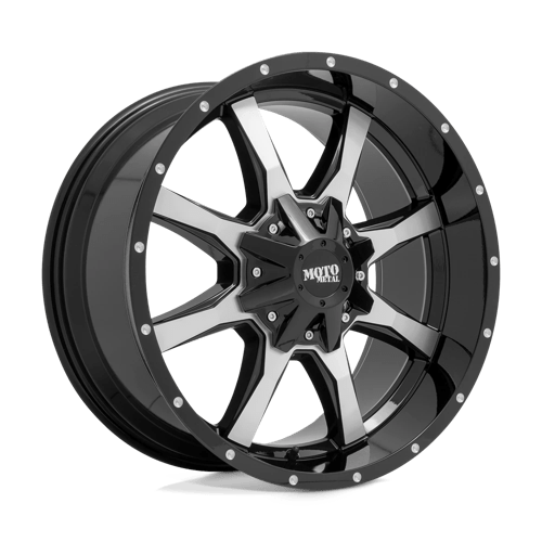 Moto Metal MO970 Gloss Black Machined Face 18x10 -24 8x170mm 125.1mm - WheelWiz