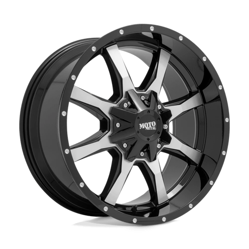 Moto Metal MO970 Gloss Black Machined Face 16x7 +42 6x130mm 84.1mm - WheelWiz