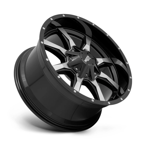 Moto Metal MO970 Gloss Black W/ Machined Face 17x8 +50 5x139.7mm 108mm - Wheelwiz
