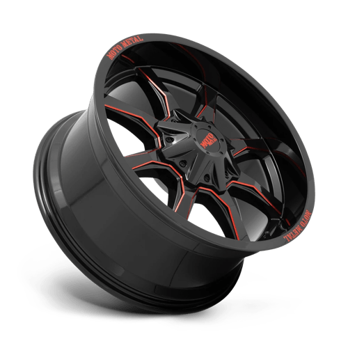 Moto Metal MO970 G-blk Milled Red Moto Metal Lp 20x10 -18 8x170mm 125.1mm - Wheelwiz
