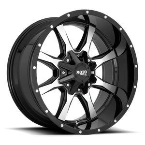 Moto Metal MO970 Gloss Black Machined Face 20x9 +45 5x150mm 110.1mm - WheelWiz