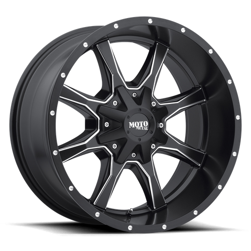 Moto Metal MO970 Semi Gloss Black Milled 20x10 -18 8x180mm 124.2mm - Wheelwiz