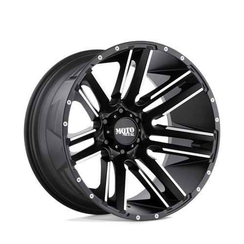 Moto Metal MO978 RAZOR Satin Black Machined 18x10 -24 8x180mm 124.2mm - WheelWiz