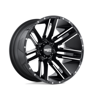 Moto Metal MO978 RAZOR Satin Black Machined 22x12 -44 8x180mm 124.2mm - WheelWiz