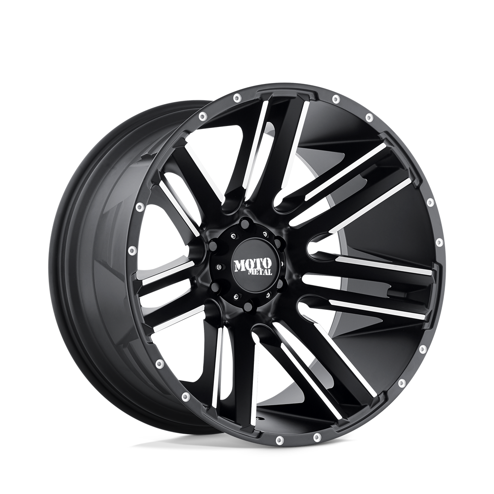 Moto Metal MO978 RAZOR Satin Black Machined 20x12 -44 5x139.7mm 108mm - WheelWiz