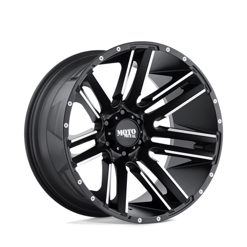 Moto Metal MO978 RAZOR Satin Black Machined 20x9 +18 8x165.1mm 125.1mm - Wheelwiz
