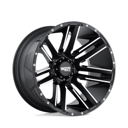 Moto Metal MO978 RAZOR Satin Black Machined 18x9 +18 6x120mm 66.9mm - WheelWiz