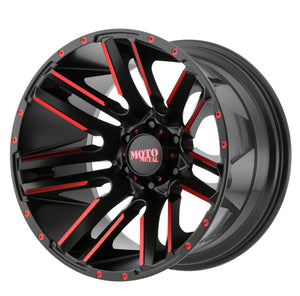 Moto Metal MO978 RAZOR Satin  Black Machined Red Tint 22x12 -44 8x170mm 125.1mm - Wheelwiz