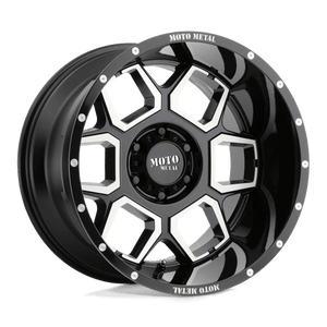 Moto Metal MO981 SPADE Gloss Black Machined 22x12 -44 8x165.1mm 125.1mm - WheelWiz