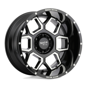 Moto Metal MO981 SPADE Gloss Black Machined 22x12 -44 8x165.1mm 125.1mm - WheelWiz