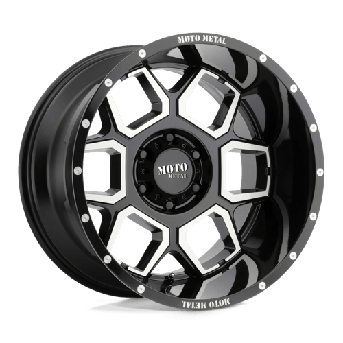 Moto Metal MO981 SPADE Gloss Black Machined 20x10 -24 6x135mm 87.1mm - Wheelwiz