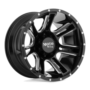 Moto Metal MO982 AMP Gloss Black Milled 22x10 -18 6x135mm 87.1mm - WheelWiz