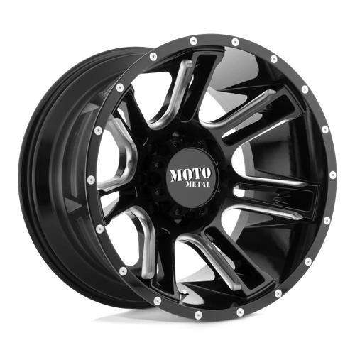 Moto Metal MO982 AMP Gloss Black Milled 20x9 0 6x139.7mm 106.1mm - Wheelwiz