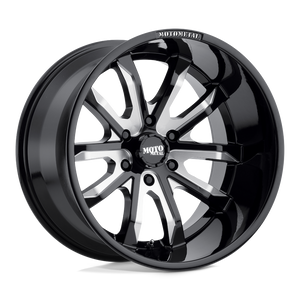 Moto Metal MO983 DAGGER Gloss Black Milled 22x10 -18 8x170mm 125.1mm - WheelWiz