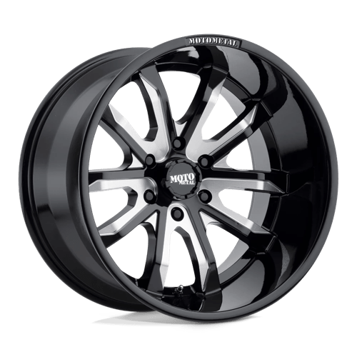 Moto Metal MO983 DAGGER Gloss Black Milled 20x9 +18 6x139.7mm 106.1mm - Wheelwiz