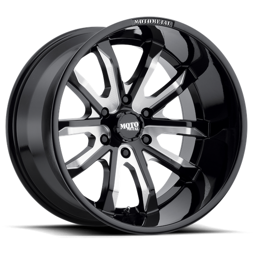 Moto Metal MO983 DAGGER Gloss Black Milled 20x9 +18 5x127mm 72.6mm - WheelWiz