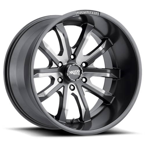 Moto Metal MO983 DAGGER Satin Gray Milled 20x9 +30 6x114.3mm 72.6mm - Wheelwiz