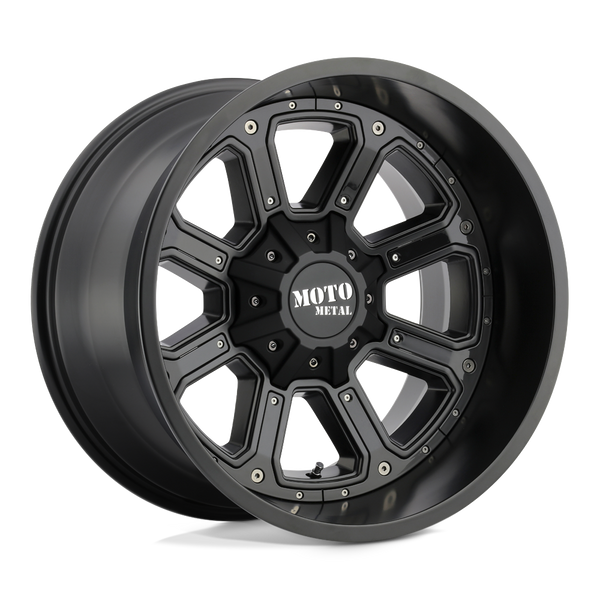 Moto Metal MO984 SHIFT Matte Black Gloss Black Inserts 20x12 -44